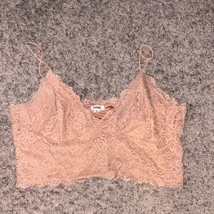 Garage Lace Bralette in Peach